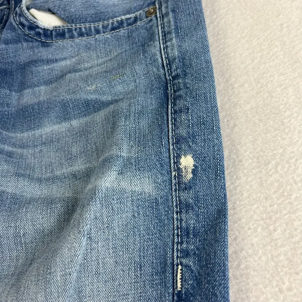 True Religion Jeans Men's Size 31 Geno Super T Straight Ombre Frayed Button Fly